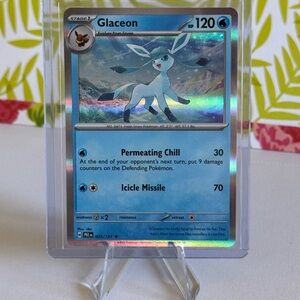 Glaceon Pokemon Prismatic Evolutions Holo Rare